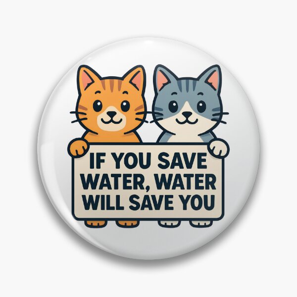 Item preview, Save Water Cute Cats Eco Friendly Design designed and sold by Nuvoro Eco Awareness.