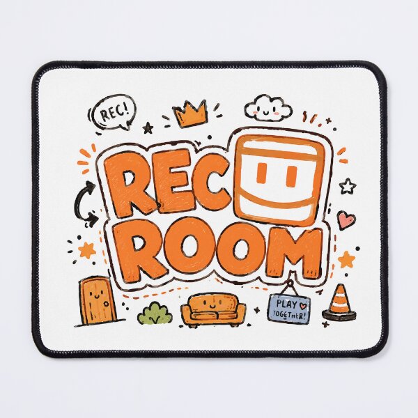 Item preview, Rec Room gaming logo colored doodle designed and sold by CreativeArt520.