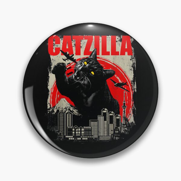 Item preview, Catzilla Cat Lover Godzilla Fan Japanese Monster Kaiju designed and sold by AmaXONIC.
