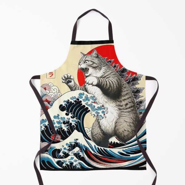 Item preview, Neko No Jira Cat Godzilla Japanese Wave Kaiju Monster Feline designed and sold by AmaXONIC.