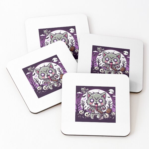 Item preview, Kawaii zombie wolf designed and sold by Shirtabell.