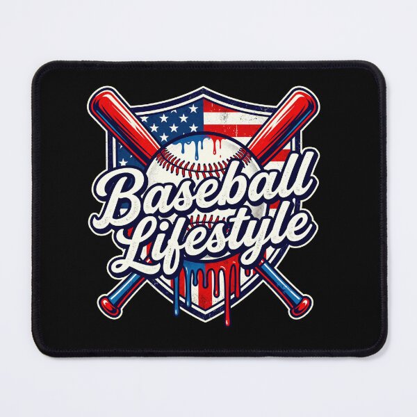 Item preview, Baseball Lifestyle Patriotic USA Flag Distressed Retro Sports designed and sold by ArcaneArtistry.