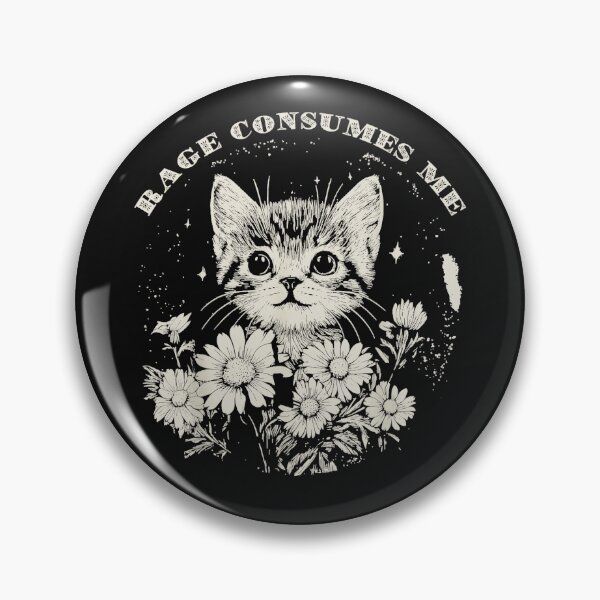 Item preview, Rage Consumes Me Angry Kitten Dark Humor Feline designed and sold by AmaXONIC.