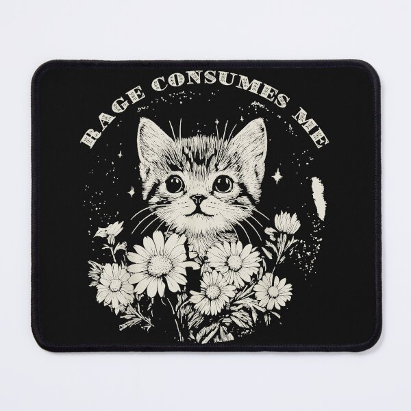 Item preview, Rage Consumes Me Angry Kitten Dark Humor Feline designed and sold by AmaXONIC.