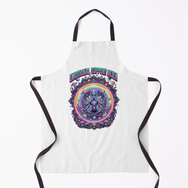 Item preview, Emotional Support Alien Psychedelic Rainbow Mandala Art designed and sold by Pride_Prints.