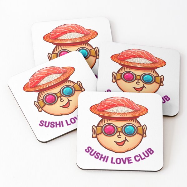 Item preview, Sushi Love Club: Retro 3D Vibes Japanese Foodie Aesthetic designed and sold by Japan Cyberpunk Universe & Surreal Characters.