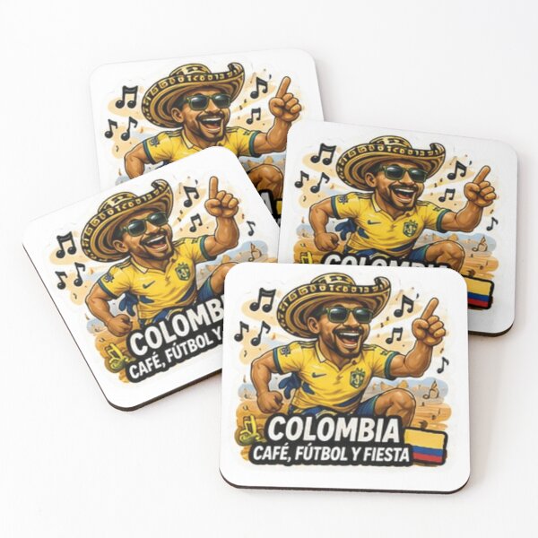 Item preview, Colombia Café, Fútbol y Fiesta Soccer Fan Sticker designed and sold by Pixanova.