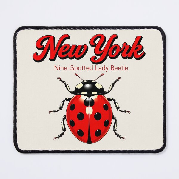Item preview, New York Nine-Spotted Lady Beetle Retro Poster designed and sold by The-Drip-Studio.