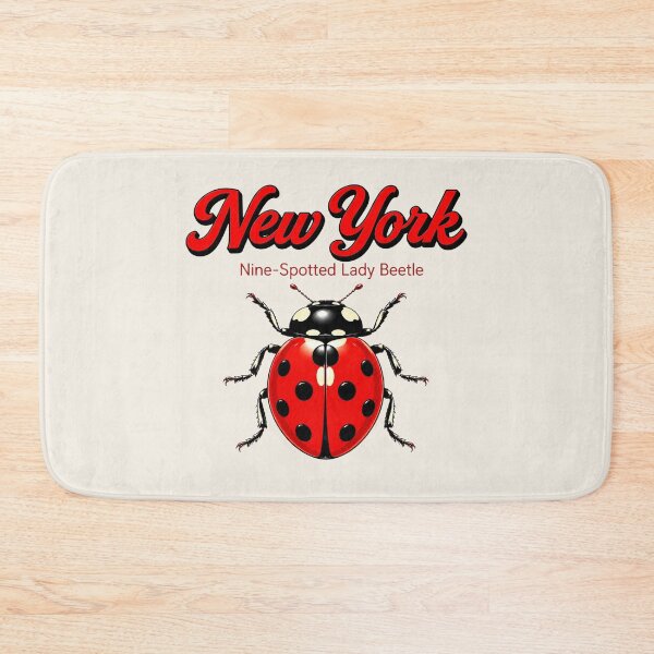 Item preview, New York Nine-Spotted Lady Beetle Retro Poster designed and sold by The-Drip-Studio.