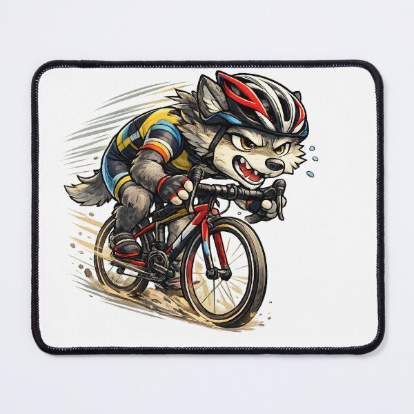 Item preview, Cyclist Wolf Born to Ride designed and sold by PatiImagination.