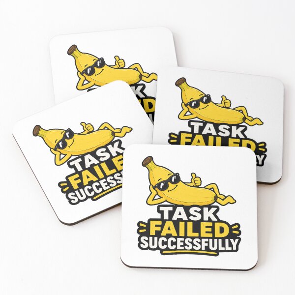 Item preview, Task Failed Successfully Funny Banana Cartoon Humor Design designed and sold by MonkiFlipp.