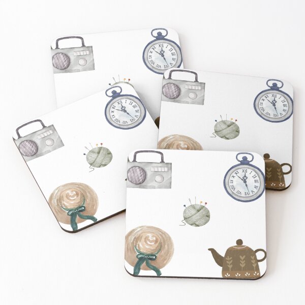 Item preview, Cozy Cottagecore Vintage Watercolor Objects Sticker Pack designed and sold by Art IN Pack.