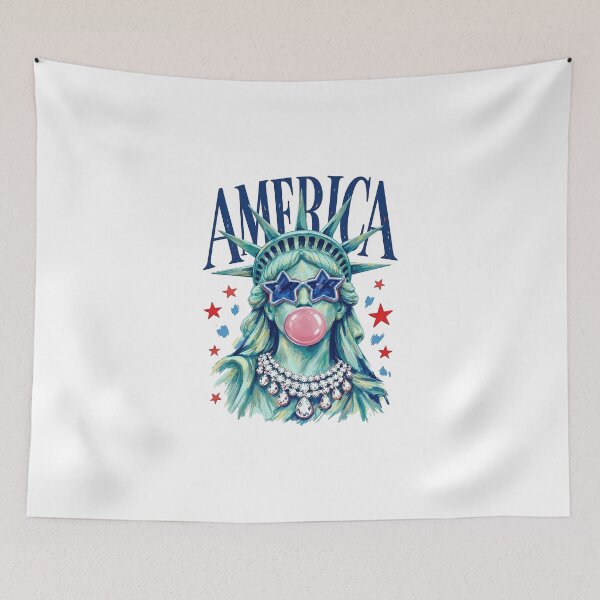Item preview, America Statue of Liberty Blowing Bubble Gum designed and sold by KillianGrantM.
