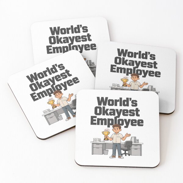 Item preview, World's Okayest Employee Funny Office Worker Design designed and sold by KP Creative Co.