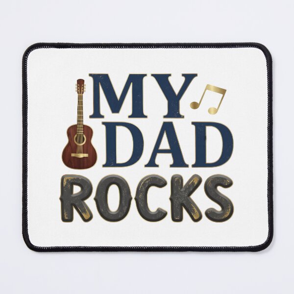 Item preview, My Dad Rocks Guitar Graphic | Retro Musician Father's Day Gift designed and sold by SideKickCreates.