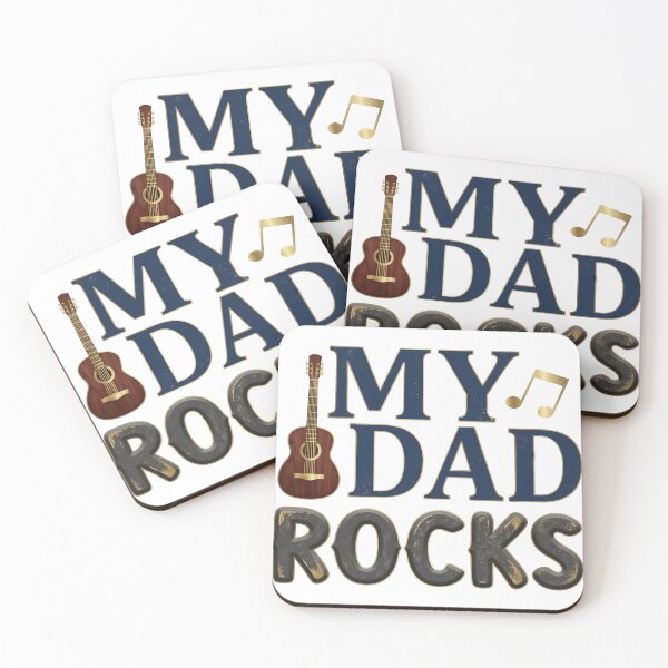 Item preview, My Dad Rocks Guitar Graphic | Retro Musician Father's Day Gift designed and sold by SideKickCreates.