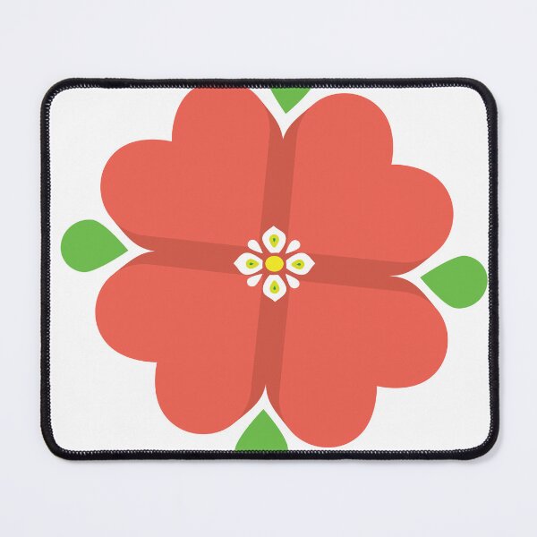 Item preview, Creative red flower with heart shaped petals and central floral element designed and sold by AjjimaJKM.