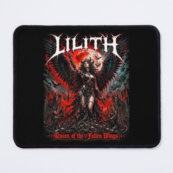 Item preview, Lilith Queen Of Fallen Wings Gothic Metal Shirt designed and sold by DeimosArtIntl.