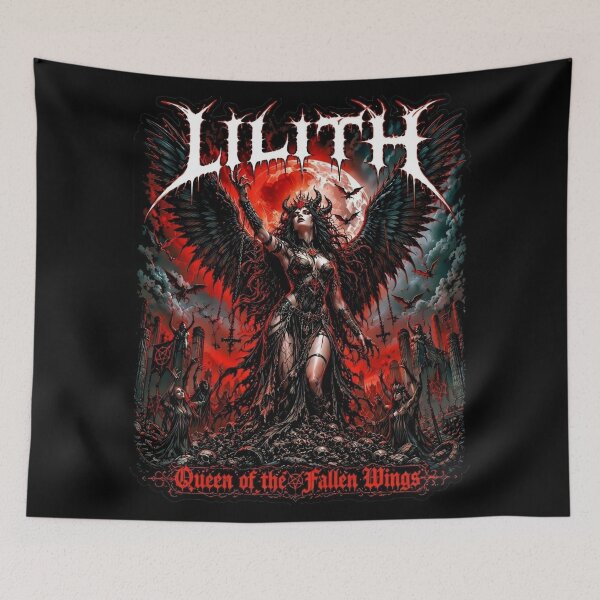Item preview, Lilith Queen Of Fallen Wings Gothic Metal Shirt designed and sold by DeimosArtIntl.