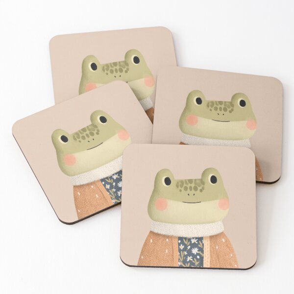 Item preview, Whimsical Frog Portrait Illustration – Cozy Cottagecore Animal designed and sold by Studio Remier.