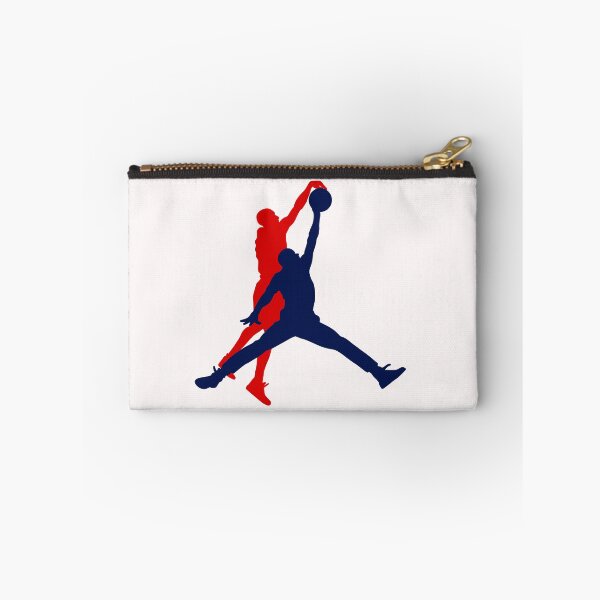 Item preview, Air Jordan Jumpman blocked by Kobe Bryant - Logo Mashup Parody (blue and red) designed and sold by ZERO-MIND.