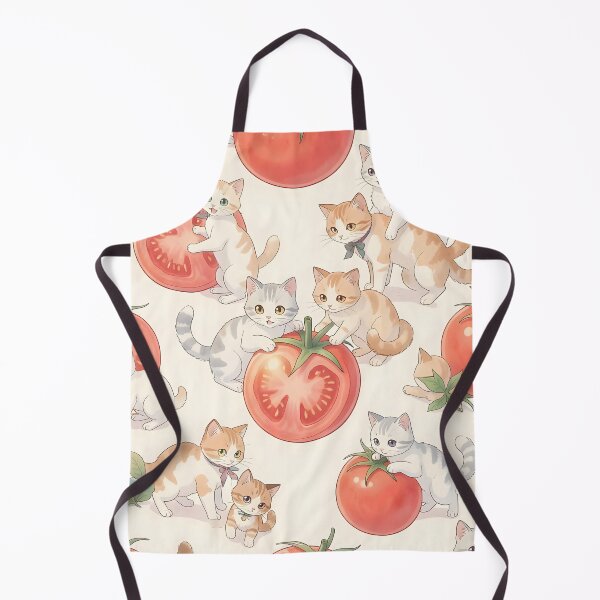 Item preview, Kittens and Tomatoes – Cute Pastel Cat Pattern Aesthetic Design designed and sold by EmeraldeaArt.