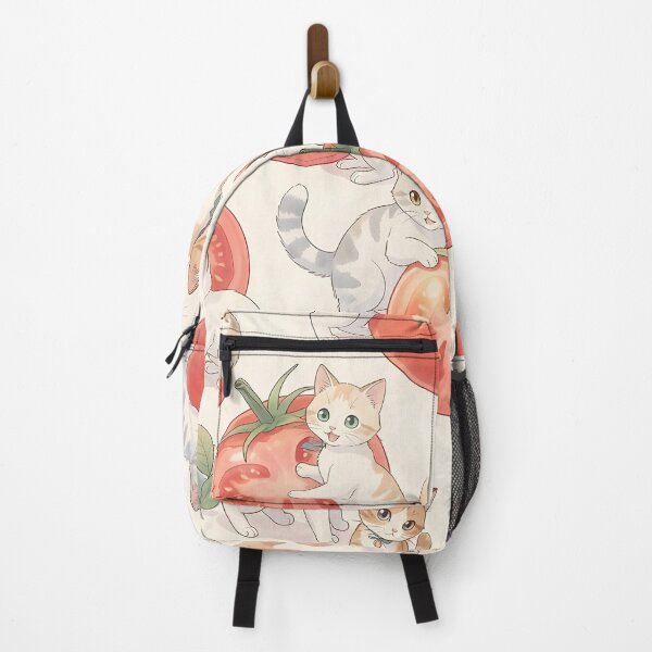 Item preview, Kittens and Tomatoes – Cute Pastel Cat Pattern Aesthetic Design designed and sold by EmeraldeaArt.