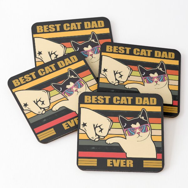 Item preview, Best cat dad ever vintage designed and sold by Dmo3HarkoArt.