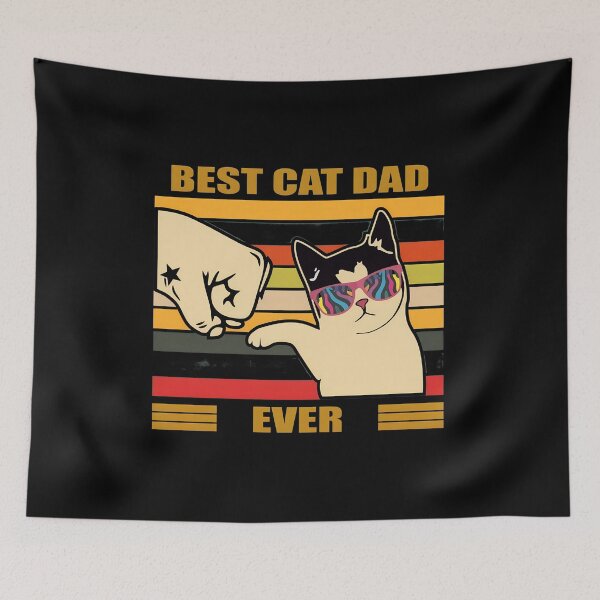 Item preview, Best cat dad ever vintage designed and sold by Dmo3HarkoArt.