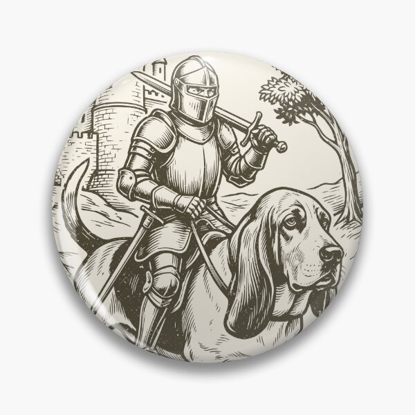 Item preview, Knight Riding Basset Hound Dog Vintage Medieval designed and sold by Y-Vibes.