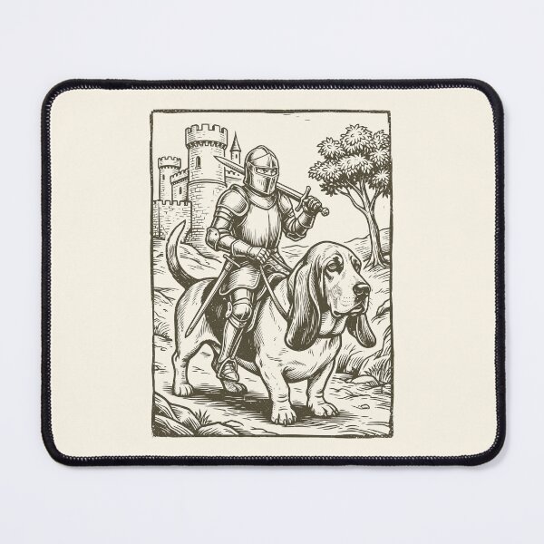 Item preview, Knight Riding Basset Hound Dog Vintage Medieval designed and sold by Y-Vibes.