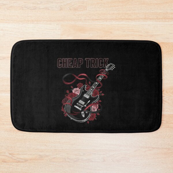 Item preview, Cool Cheap Trick Typography with Guitar Ribbon and Red Roses #6273 designed and sold by trusty-ben-art.