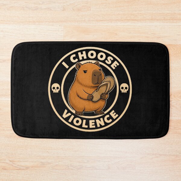 Item preview, Capybara Chooses Violence Funny Animal Meme designed and sold by Retr0Tshirts.