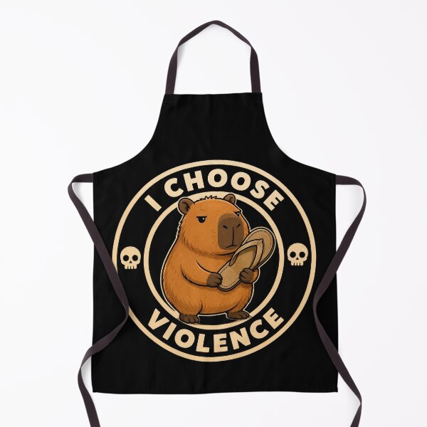 Item preview, Capybara Chooses Violence Funny Animal Meme designed and sold by Retr0Tshirts.