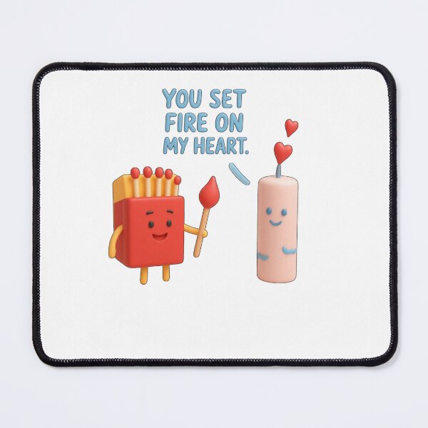 Item preview, You Set Fire On My Heart - Cute Match and Candle designed and sold by thazinart.