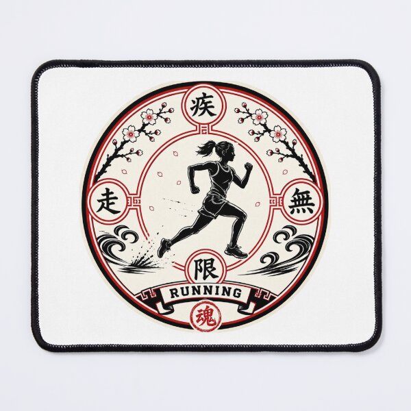 Item preview, Shissō Mugen Women's – Japanese Kamon Running Sticker Art designed and sold by Locker39.