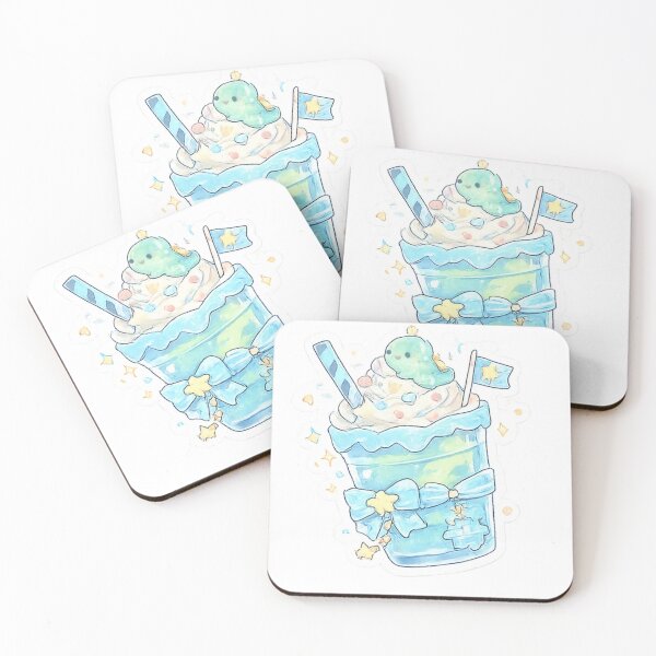 Item preview, Cute Blue Milkshake Summer Vibe designed and sold by fadeinkstudio.