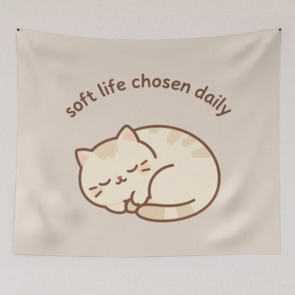 Item preview, Soft Life Chosen Daily – Calm Healing Affirmation Typography Design designed and sold by CosmicQuietLab.