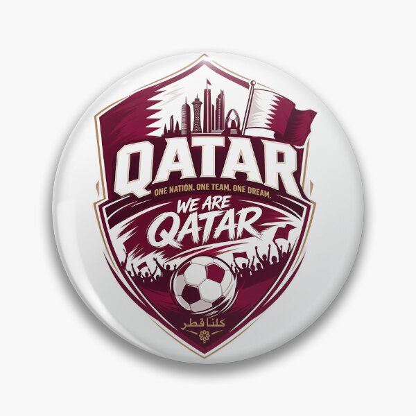 Item preview, Qatar Football Emblem, National Team Soccer Badge  designed and sold by Jandedan.