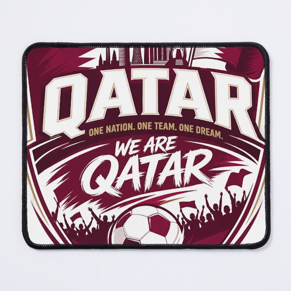 Item preview, Qatar Football Emblem, National Team Soccer Badge designed and sold by Jandedan.