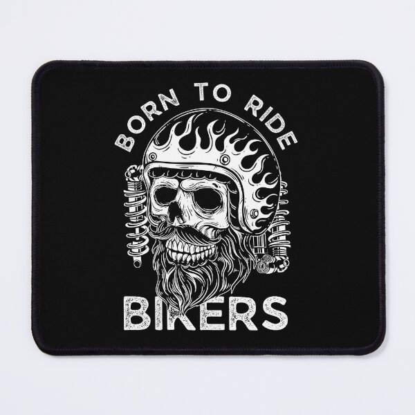 Item preview, Biker Skull - Flaming Helmet & Suspension Vintage Motorcycle Art designed and sold by PrimalBeastLab.