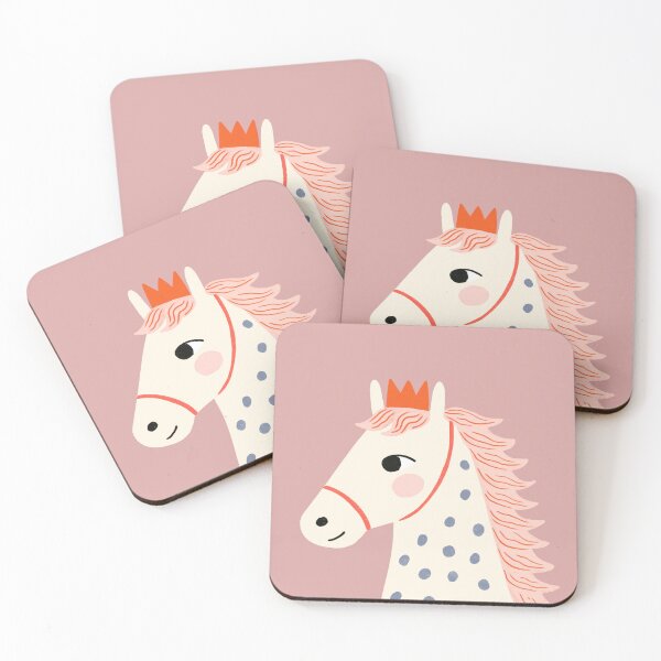 Item preview, Whimsical Crowned Horse Illustration – Playful Folk Art Animal designed and sold by Studio Remier.