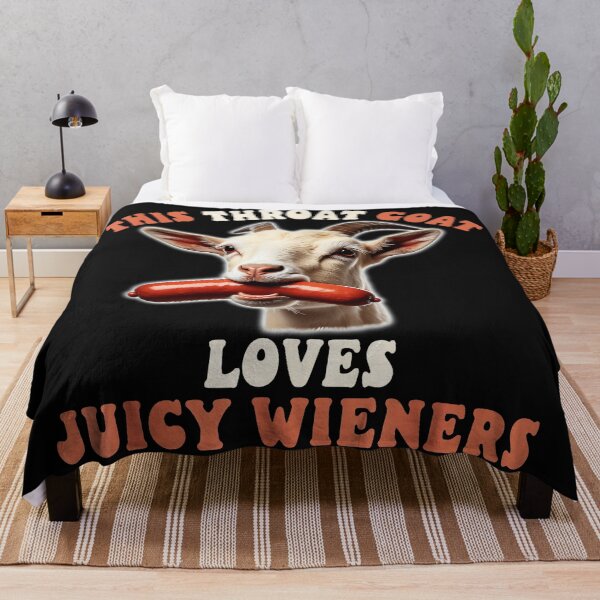 Item preview, This Throat Goat Loves Juicy Wieners Adult Humor Meme designed and sold by AmaXONIC.