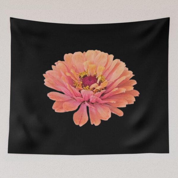 Item preview, Garden Pink Orange Zinnia Flower Cutout designed and sold by CDPrintsDesigns.