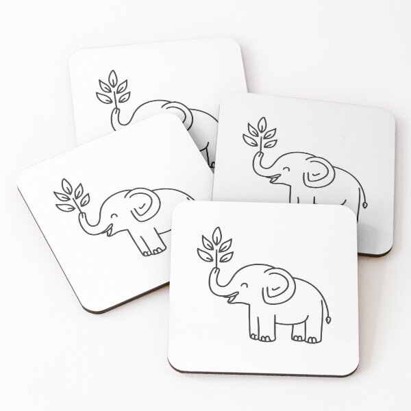 Item preview, Elephant Trunk Holding Tree Leaf designed and sold by rasagamastore.