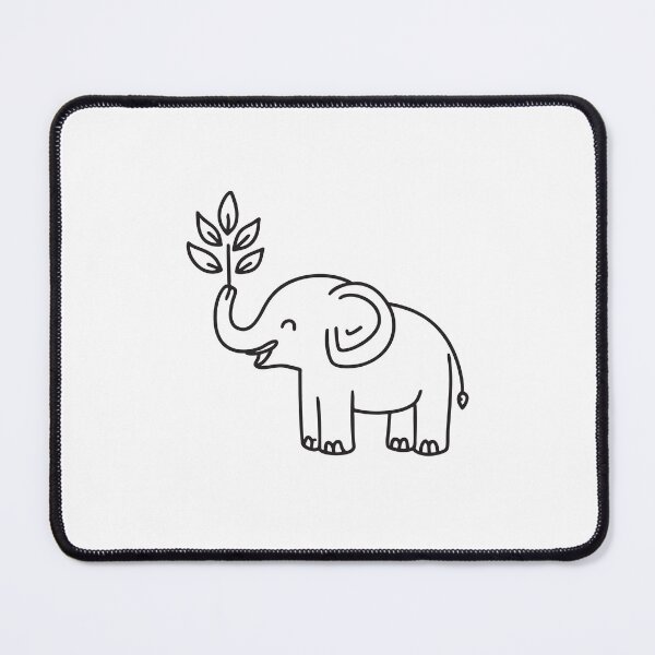 Item preview, Elephant Trunk Holding Tree Leaf designed and sold by rasagamastore.