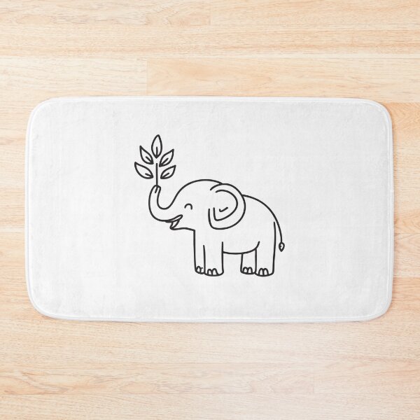 Item preview, Elephant Trunk Holding Tree Leaf designed and sold by rasagamastore.