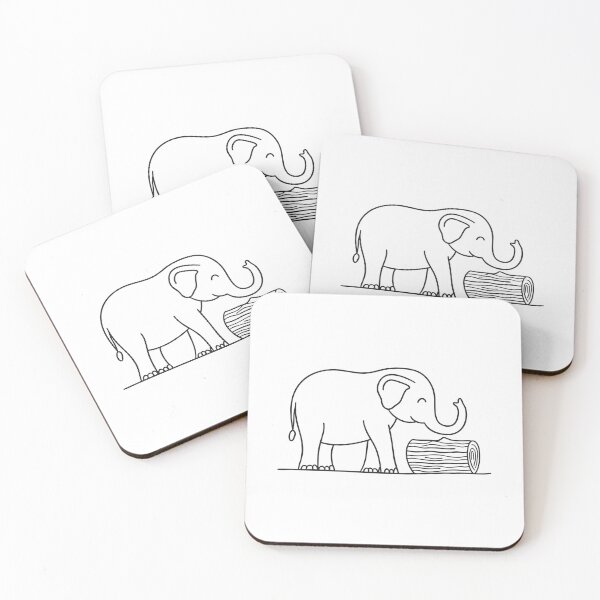 Item preview, Elephant Trunk Raising Fallen Log designed and sold by rasagamastore.