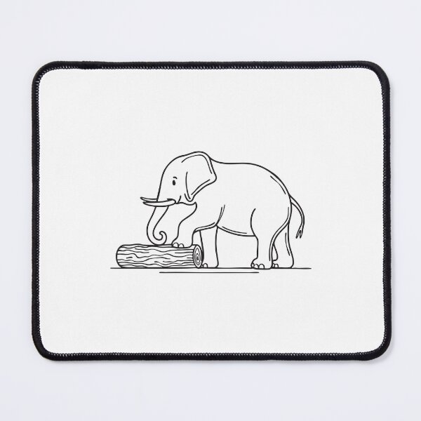 Item preview, Elephant Trunk Picking Up Wooden Log designed and sold by rasagamastore.