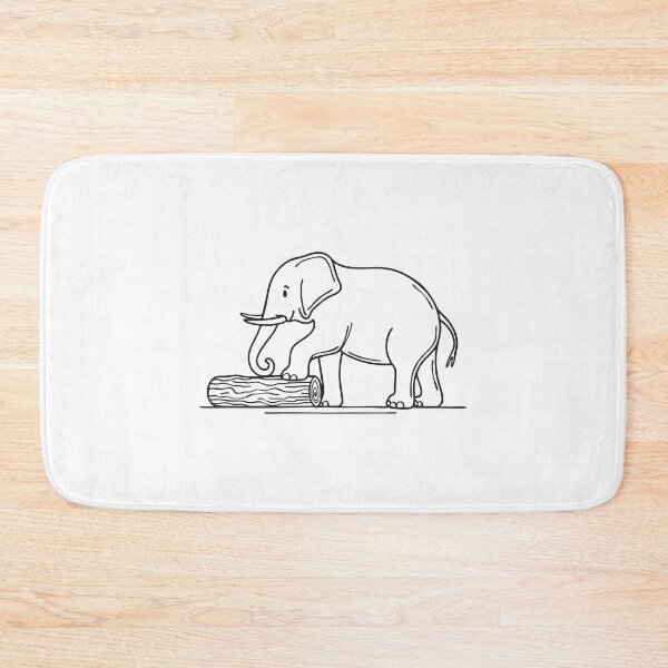 Item preview, Elephant Trunk Picking Up Wooden Log designed and sold by rasagamastore.